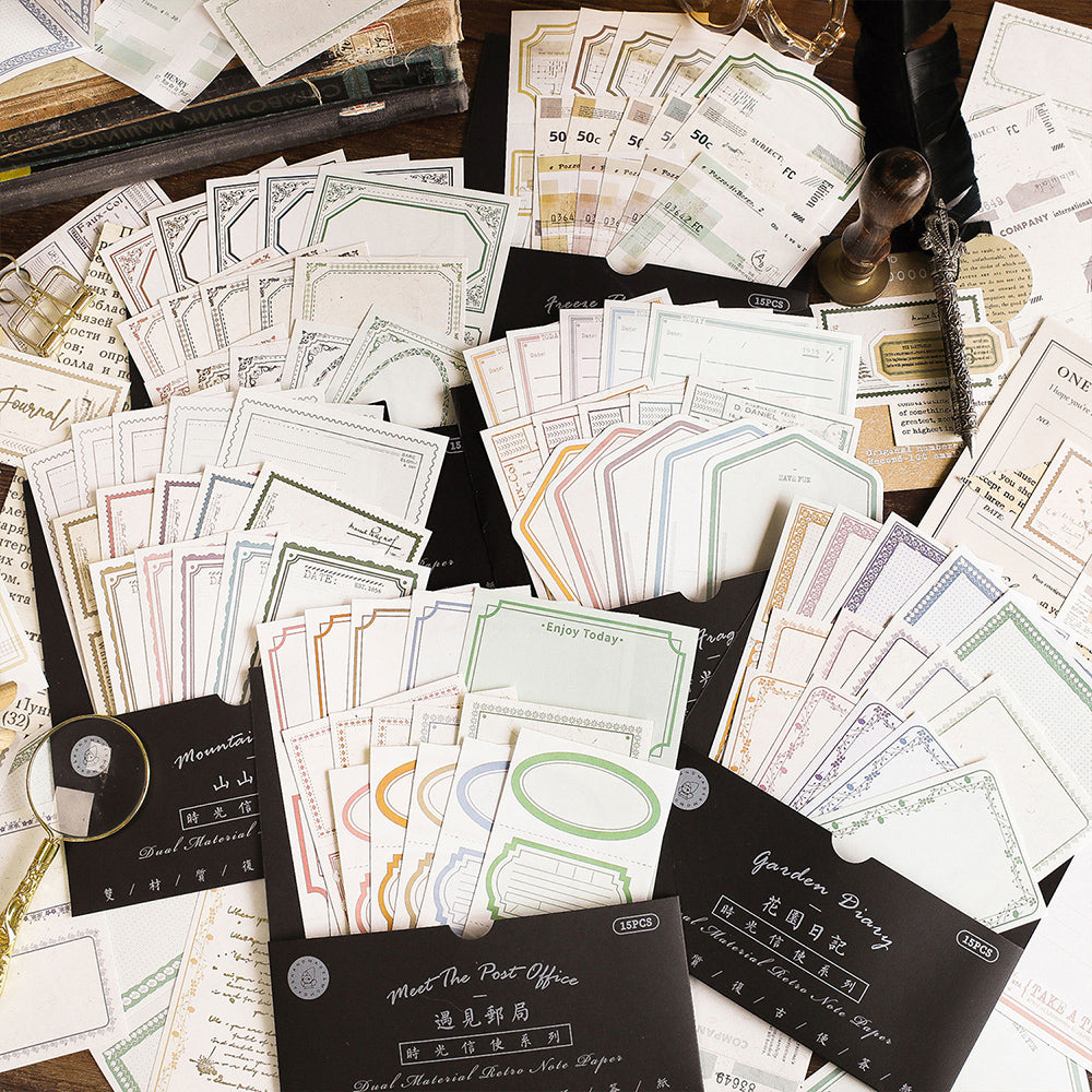 Mo·card Time Messenger Series Dual Material Retro Label Paper