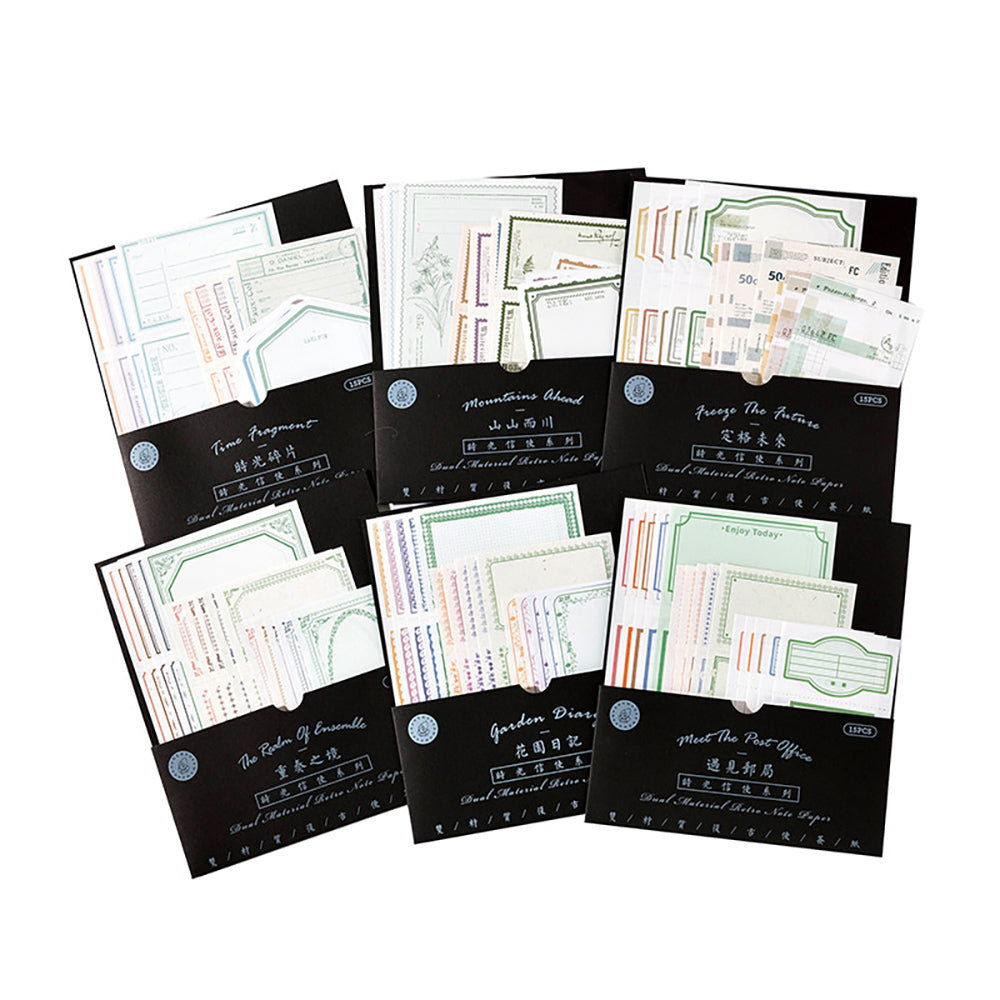 Mo·card Time Messenger Series Dual Material Retro Label Paper