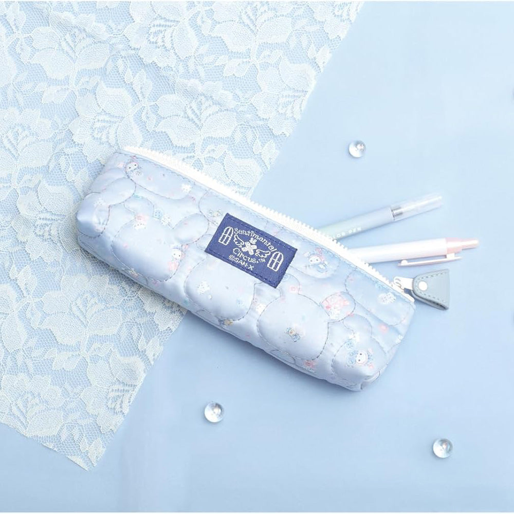 SAN-X Sentimental Circus Pencil Case Soft Colors Delicate Texture Pencil Case Storage Bag Cute
