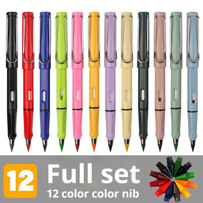 12 colors cool tech color HB eternal pencil, endless writing pencil, efficient and no need to sharpen, continuous color writing, children's eternal pencil, practical, smooth art drawing, colored pencil - CHL-STORE