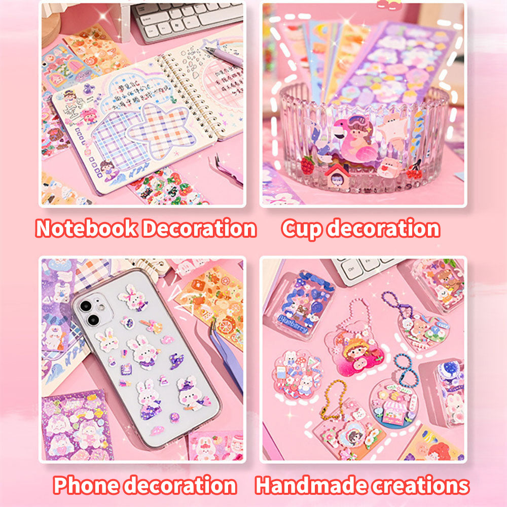 Cute girly notebook stickers DIY decorative stickers stationery materials creative diary styles random