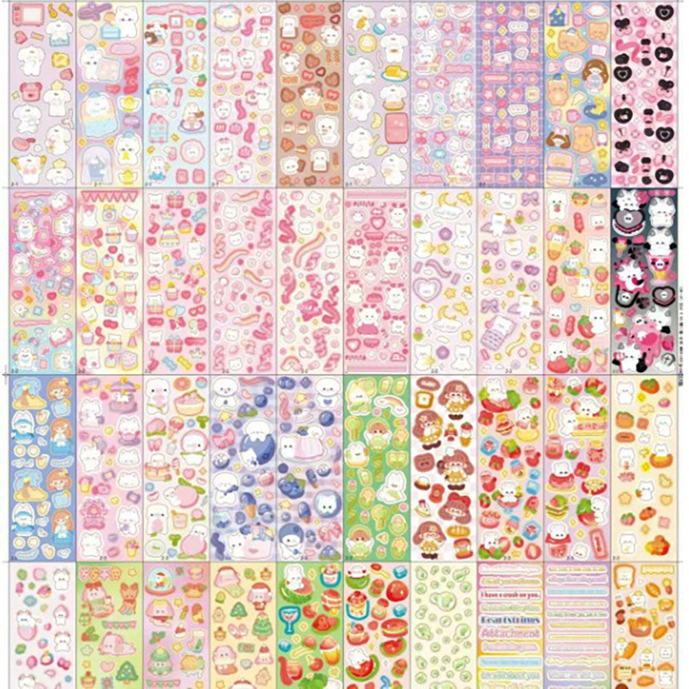 Cute girly notebook stickers DIY decorative stickers stationery materials creative diary styles random