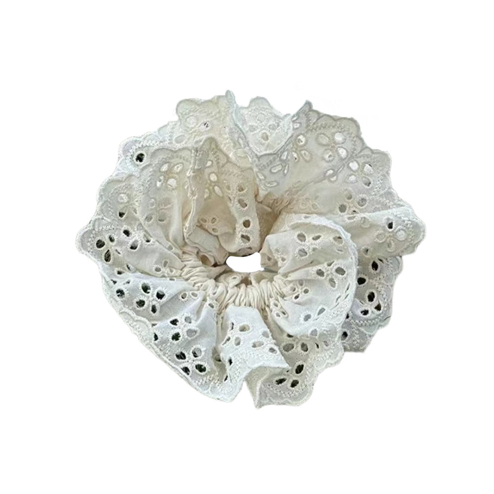 Korean Chic Floral Lace Elastic Hair Tie – Elegant Hair Accessory