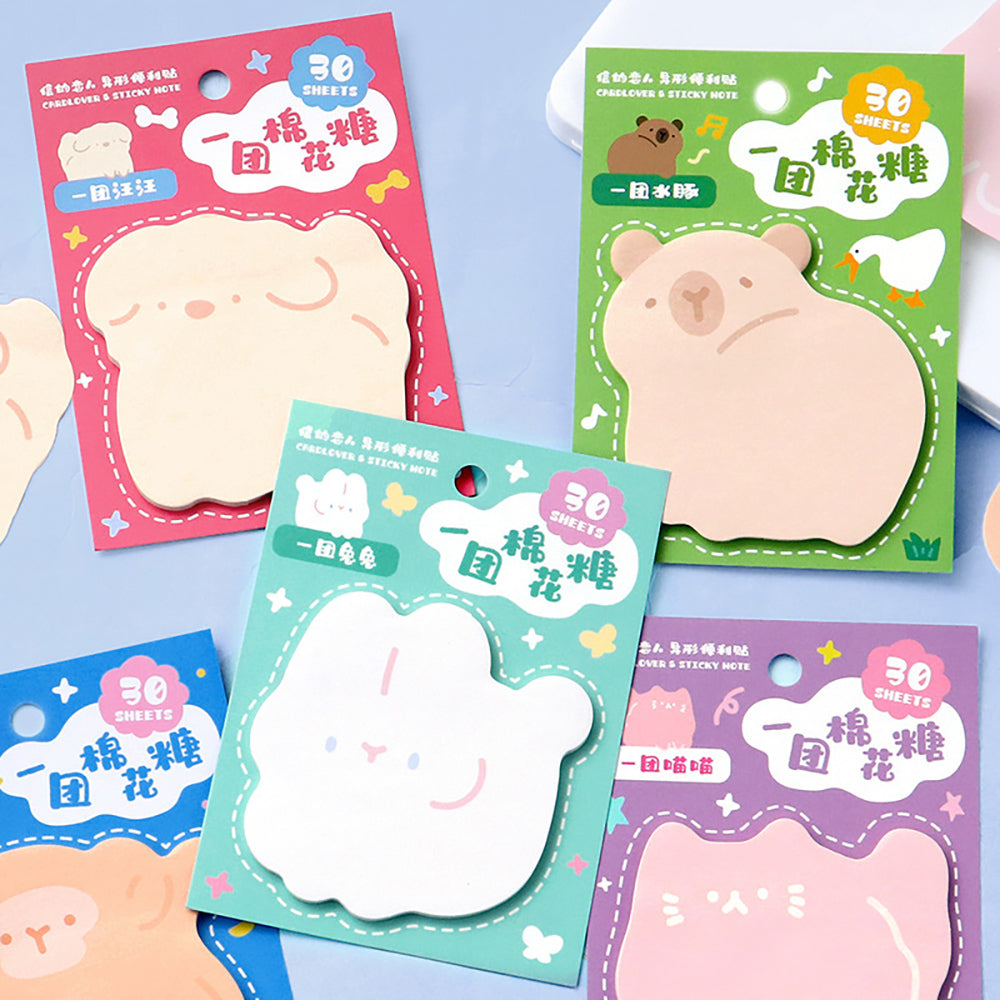 Marshmallow Cartoon Sticky Notes - Cute & Portable Notepads