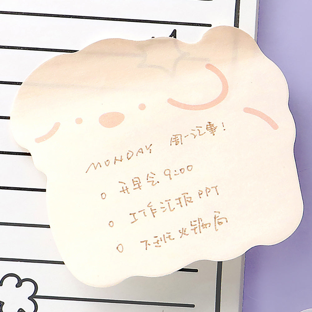 Marshmallow Cartoon Sticky Notes - Cute & Portable Notepads