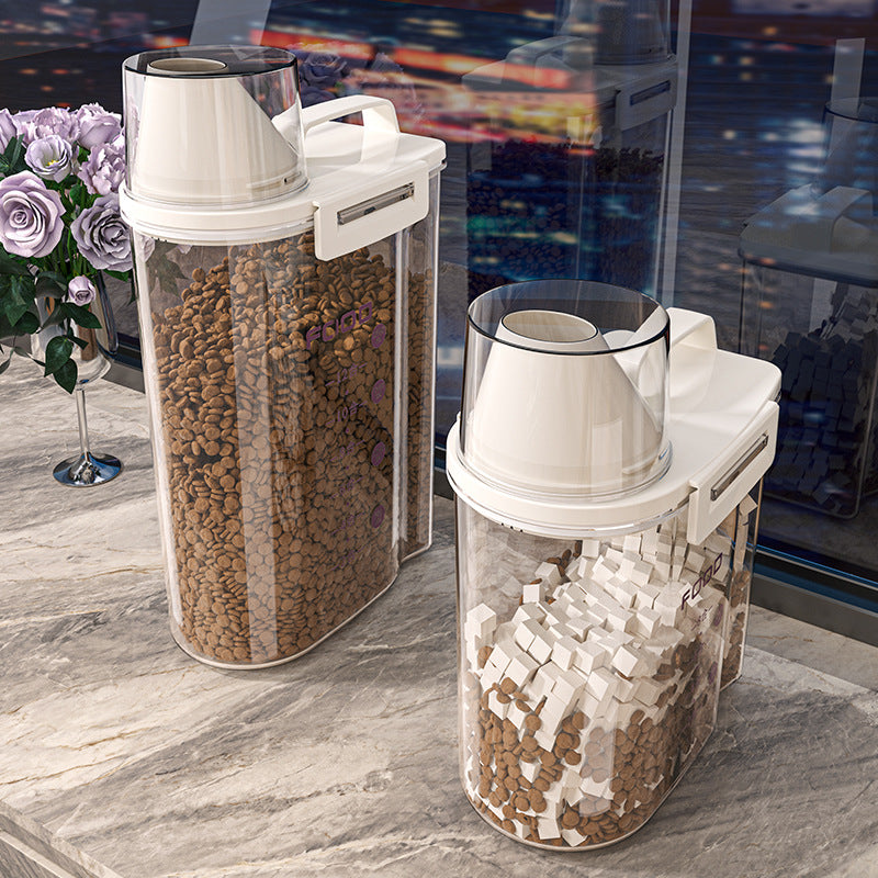 Large Capacity Pet Feed Storage Tank - Sealed, Transparent, Easy Clean