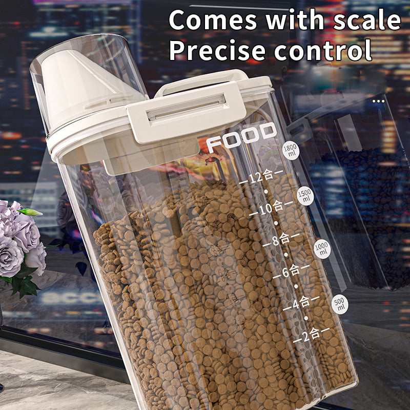 Large Capacity Pet Feed Storage Tank - Sealed, Transparent, Easy Clean