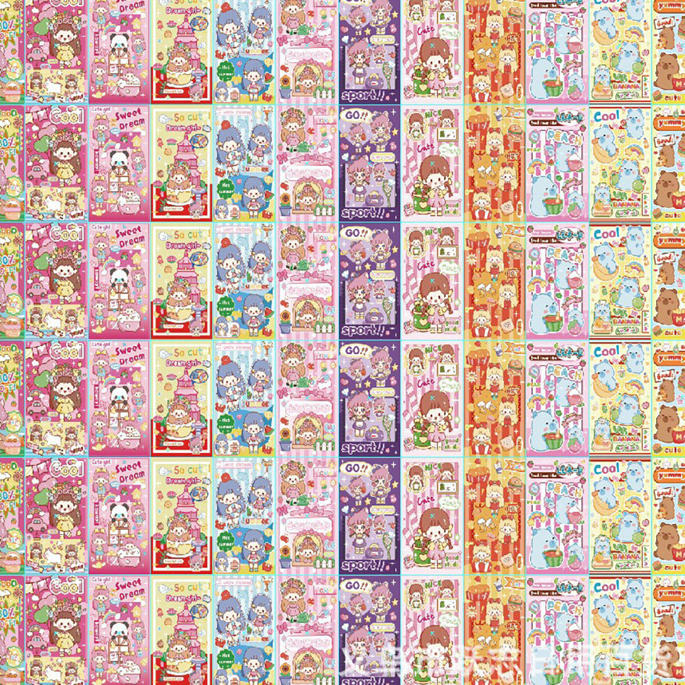 Cute girly notebook stickers DIY decorative stickers stationery materials creative diary styles random