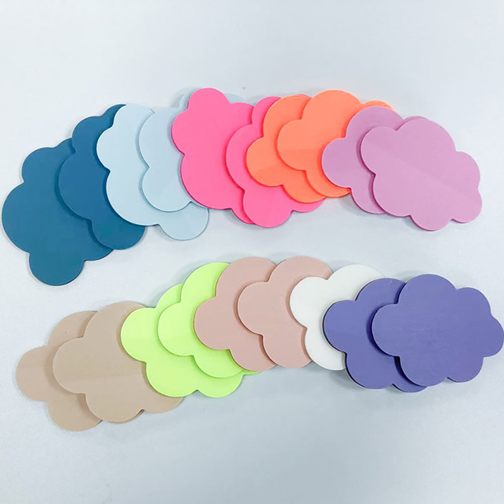 Fluorescent Cloud Sticky Notes: Transparent PET, 8 Colors