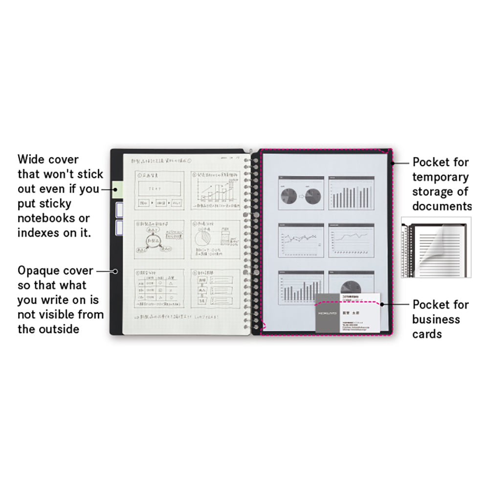 KOKUYO Campus  Ultra-Thin Loose-Leaf Notebook: Portable & Stylish Organizer