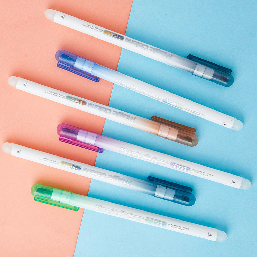 Erasable Macaron Magic Pens - 6 Vivid Colors for Creative Writing