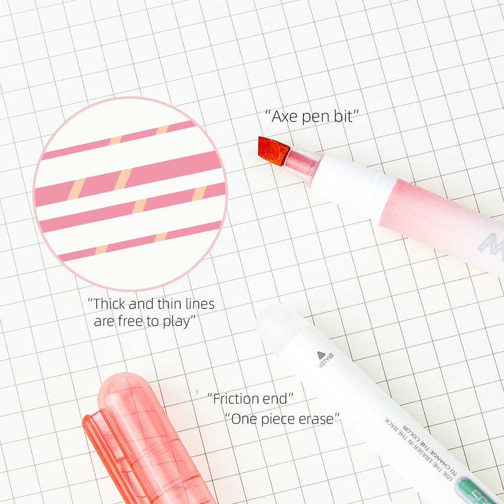 Erasable Macaron Magic Pens - 6 Vivid Colors for Creative Writing