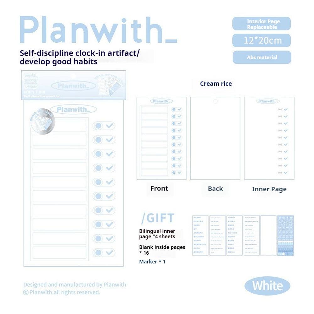 Rosy Posy Plan-plan clock-in device study plan table self-discipline artifact Plan With clock-in board plan table