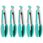 9 inch stainless steel multifunctional silicone food clip aqua blue food clip kitchen supplies daily necessities - CHL-STORE 