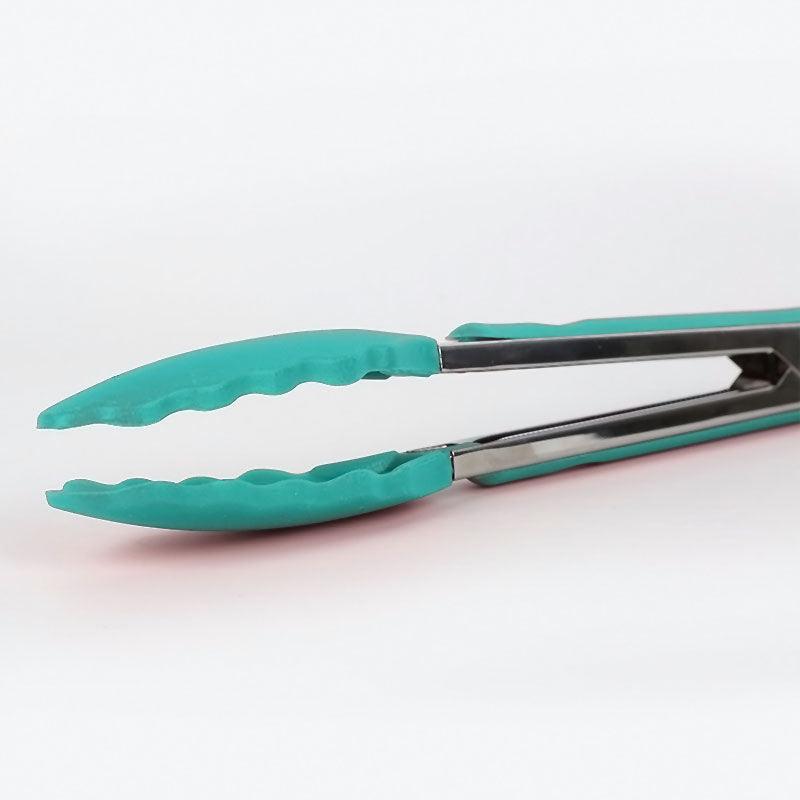 9 inch stainless steel multifunctional silicone food clip aqua blue food clip kitchen supplies daily necessities - CHL-STORE 