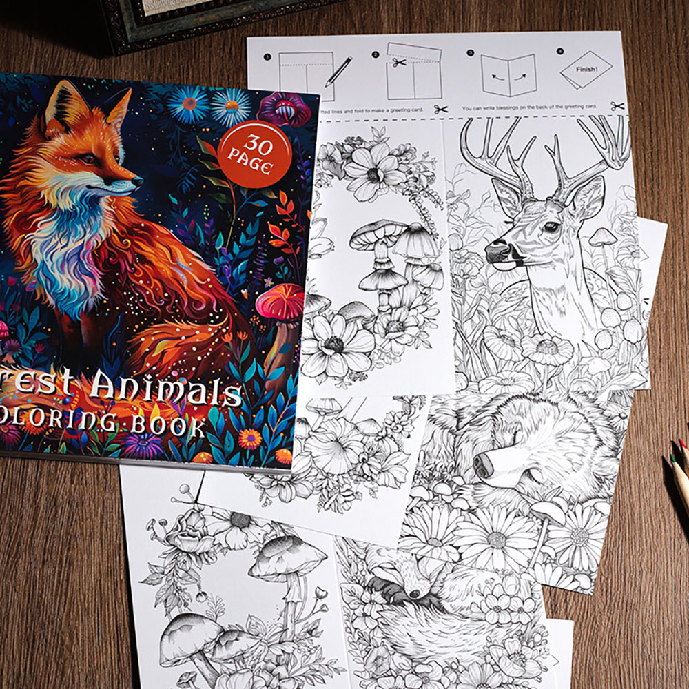 Forest Animals & Garden Fairy Coloring Book – 30 Exquisite Designs for Stress Relief & Creative Joy