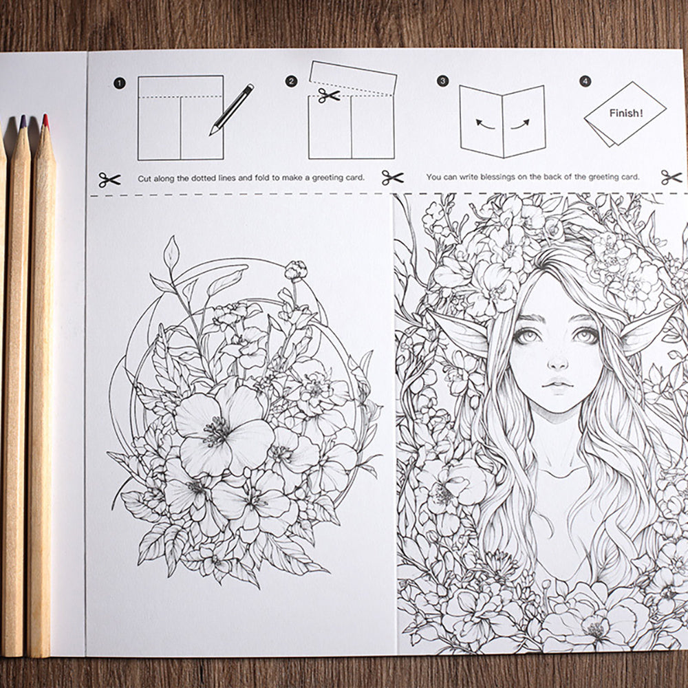 Forest Animals & Garden Fairy Coloring Book – 30 Exquisite Designs for Stress Relief & Creative Joy