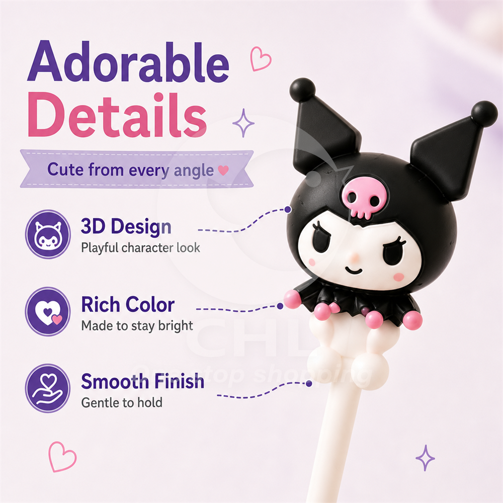SKATER Kuromi Bento Decoration Sanrio Food Cooking Bento Decoration Fruit Fork Cute Decoration Set of 4