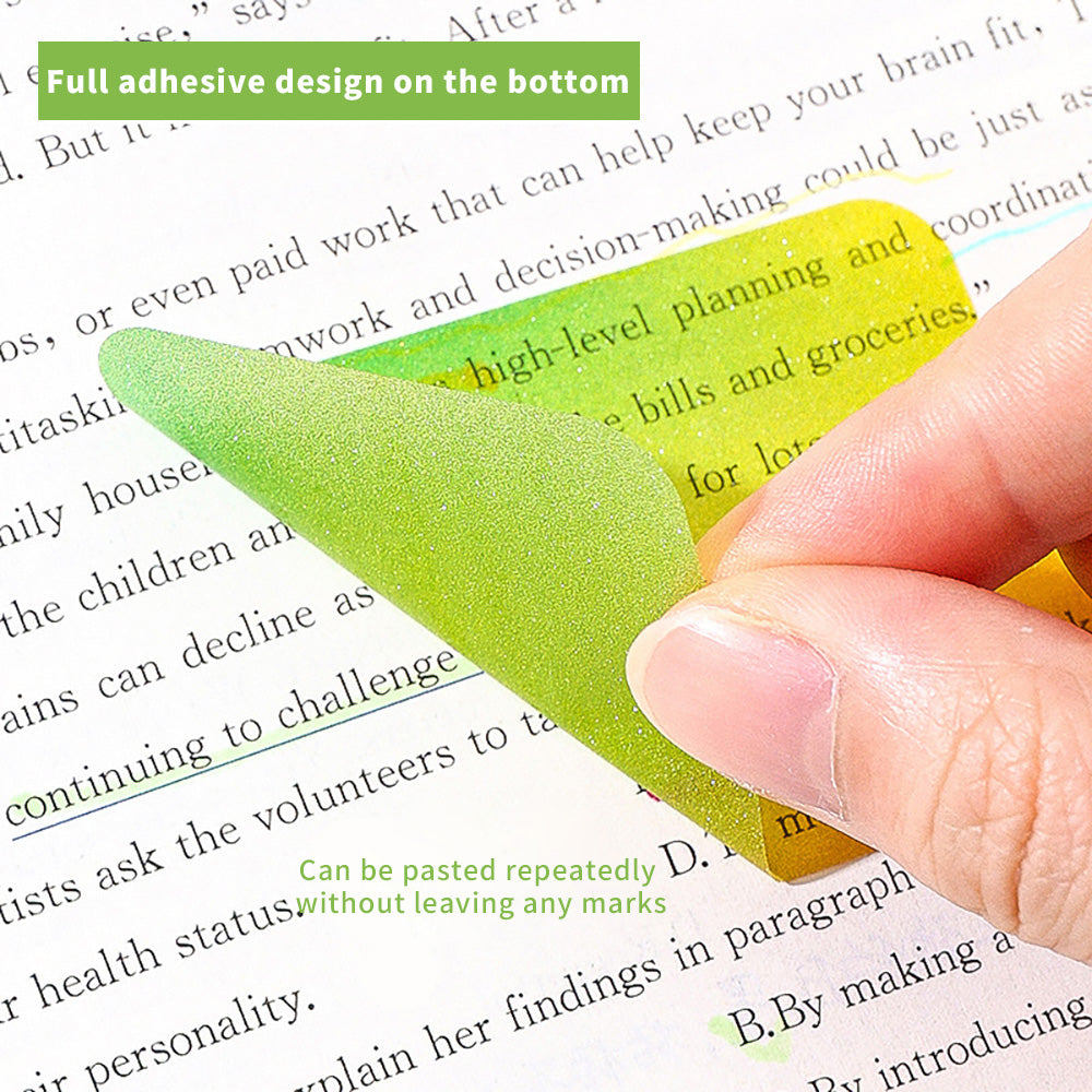 LANGUO Pearlescent Sticky Notes | 4 Gradient Color Rolls | Fully Adhesive, Reusable, No Residue