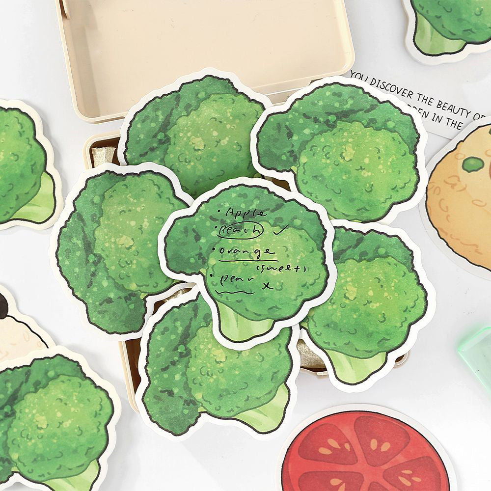 PaperMore Mini Bites Sticky Notes – 30 Sheets Cute Food Design Memo Pads for Journaling & Notes