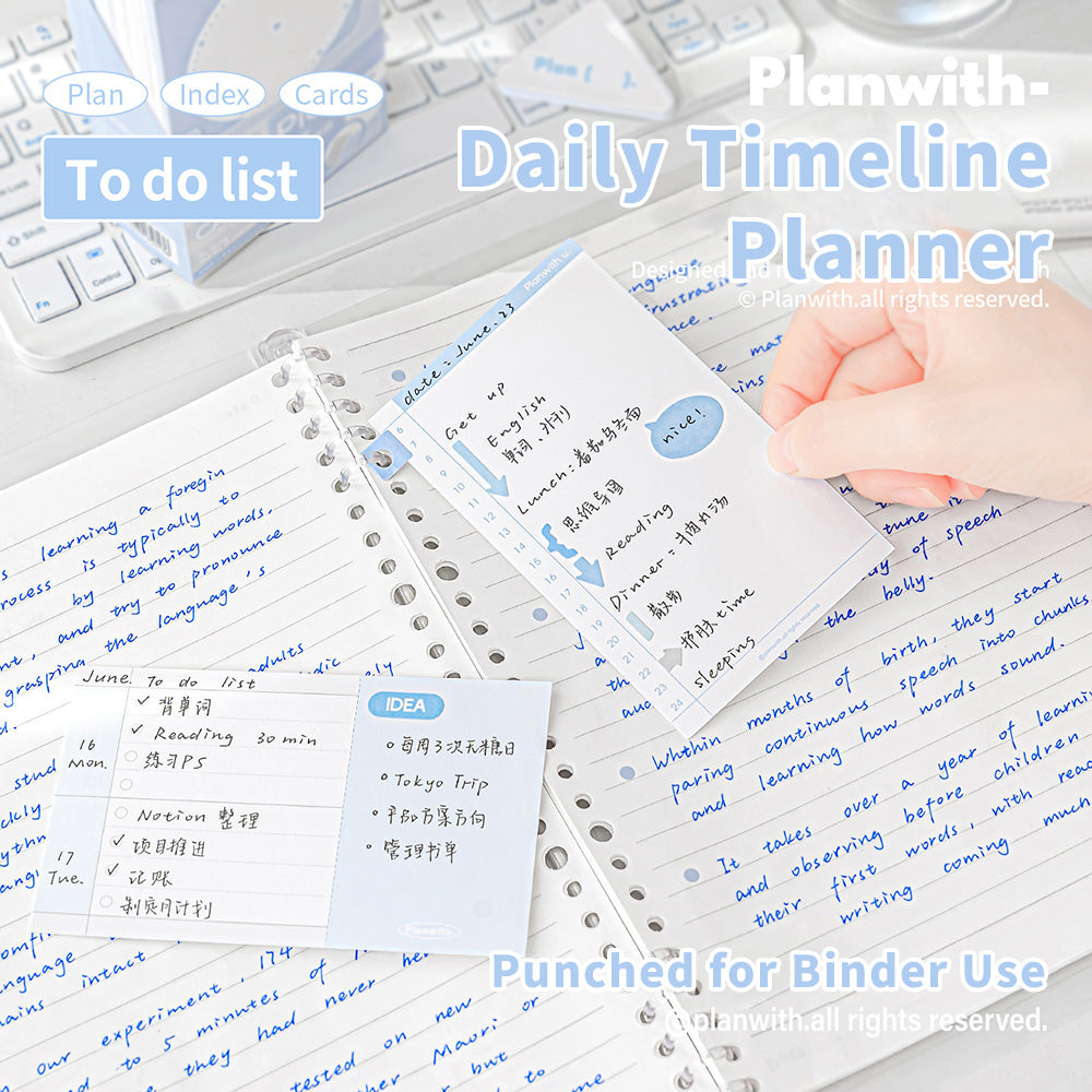 Planwith Useful Index Tab Set – Tear-Off Cards with Sticky Tabs for Study & Planning