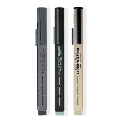 Pentel Professional Click Eraser Pen-Shaped Eraser with Clip