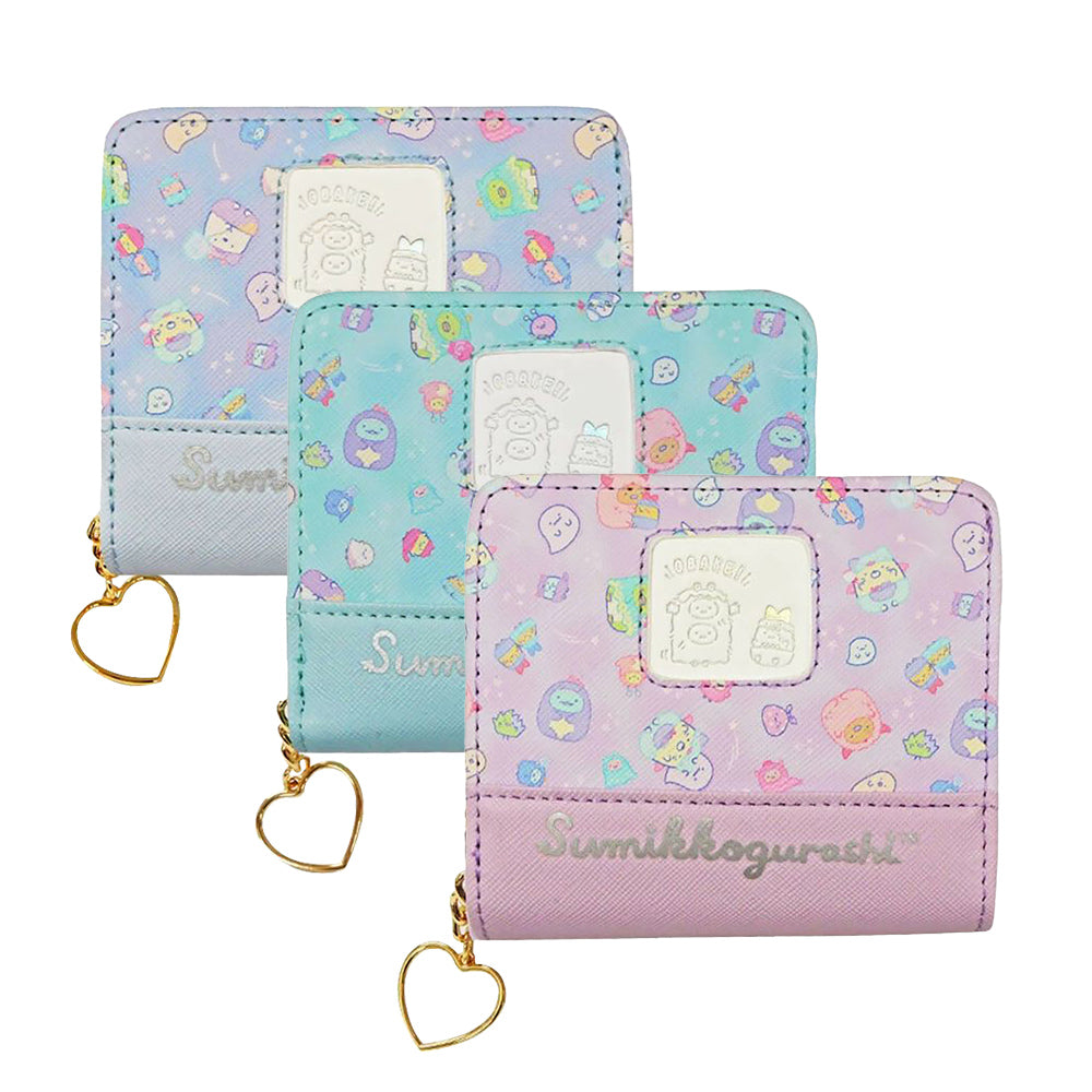 Sanrio Sumikko Gurashi short wallet coin round zipper short wallet exquisite metal pattern wallet cute wallet mini wallet
