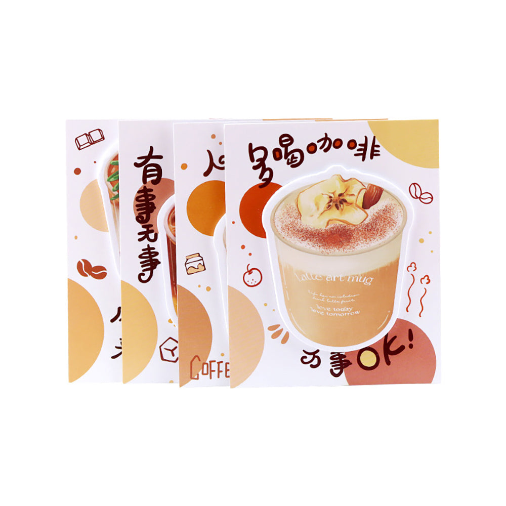 Cute hand-painted coffee sticky notes material memo note paper