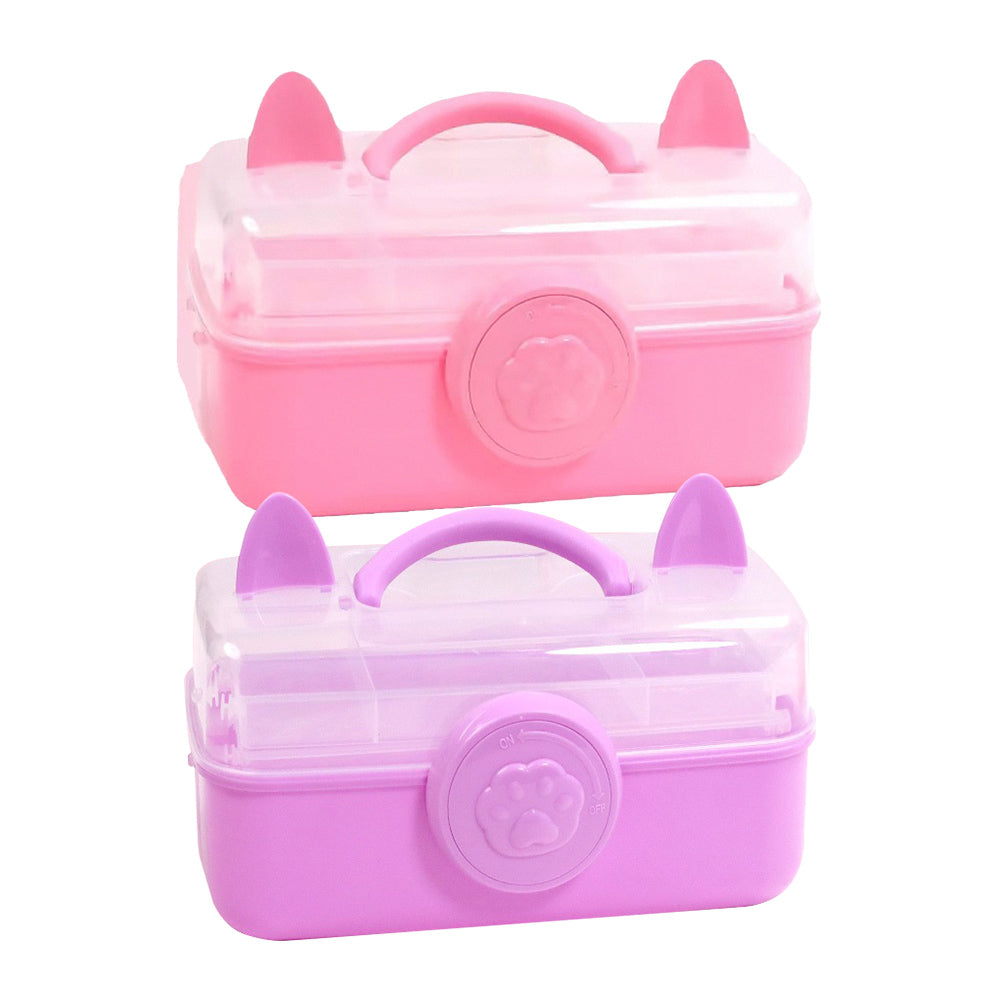 Three-layer storage box tool box cat shape thick material durable multi-function