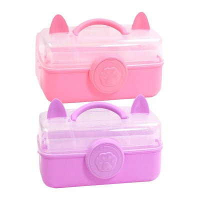 Three-layer storage box tool box cat shape thick material durable multi-function