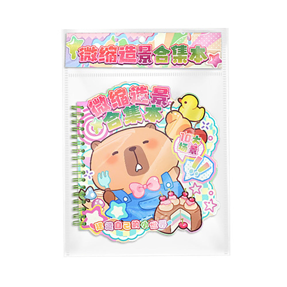 Miniature Scenery Sticker Book – Capybara DIY 3D Paper Craft Kit