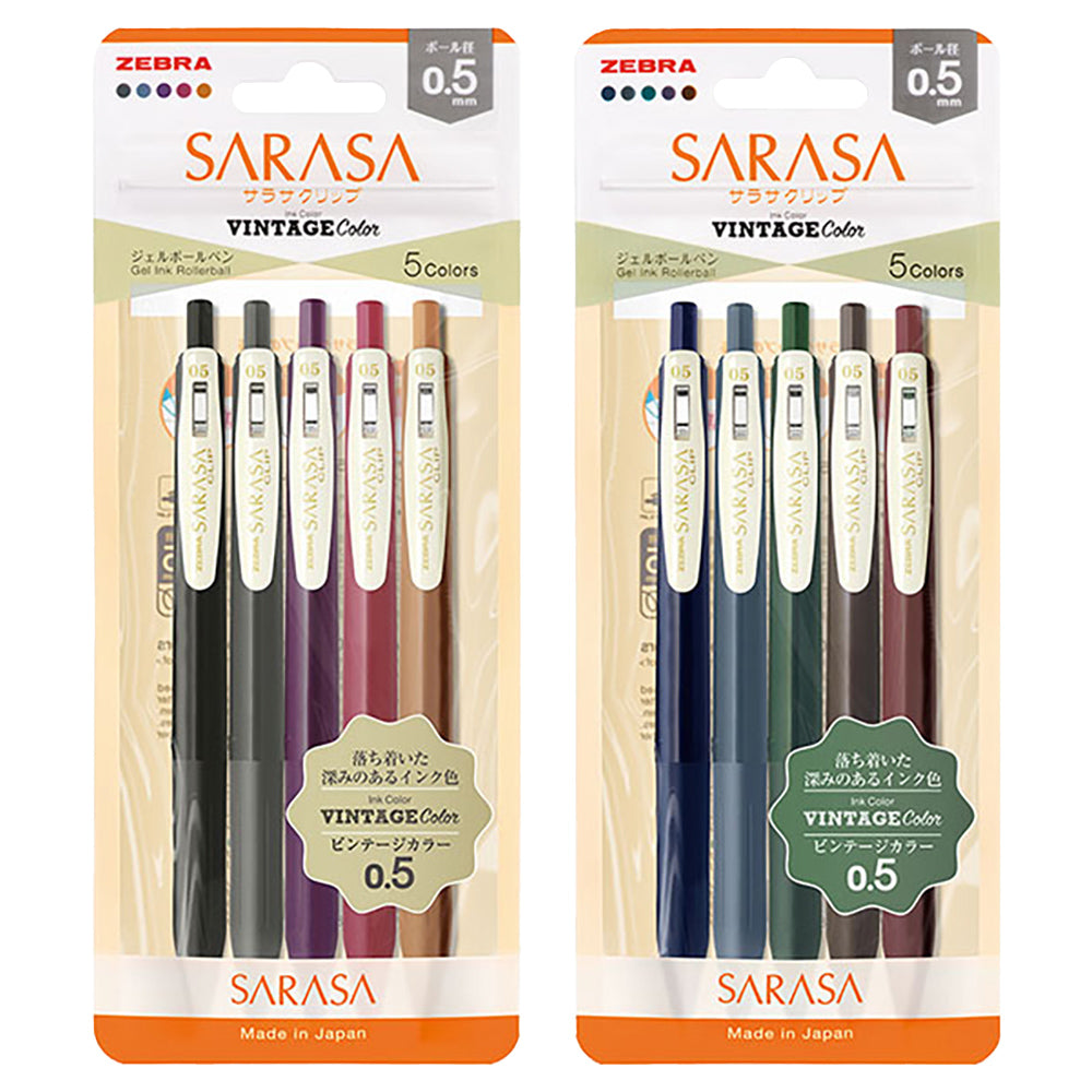 ZEBRA SARASA Vintage Color 0.5mm Vintage Color Gel Pen JJ15 - CHL-STORE 
