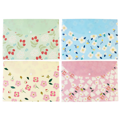 Korean Cute Cartoon & Floral A4 File Bag