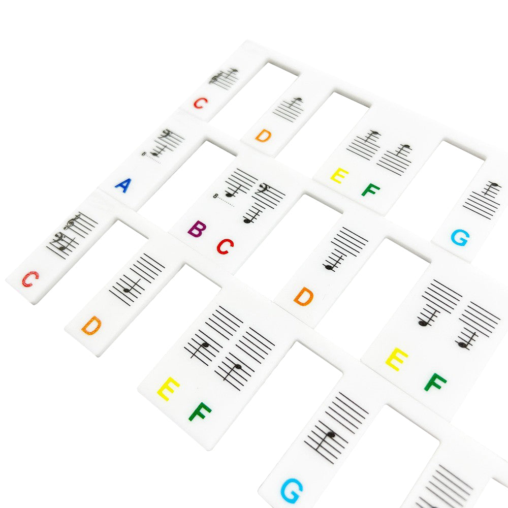 Silicone Piano Note Stickers: Removable, Durable, Colorful Guide