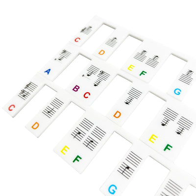 Silicone Piano Note Stickers: Removable, Durable, Colorful Guide