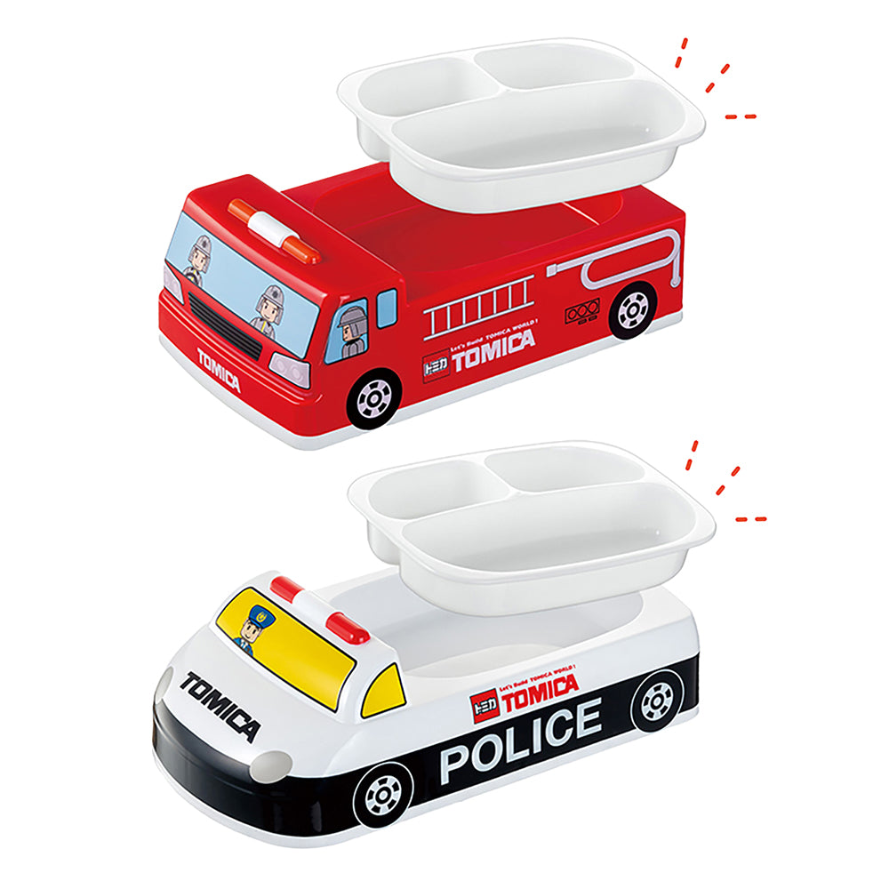 Skater Tomica Lunch Tray Fire Truck Police Car