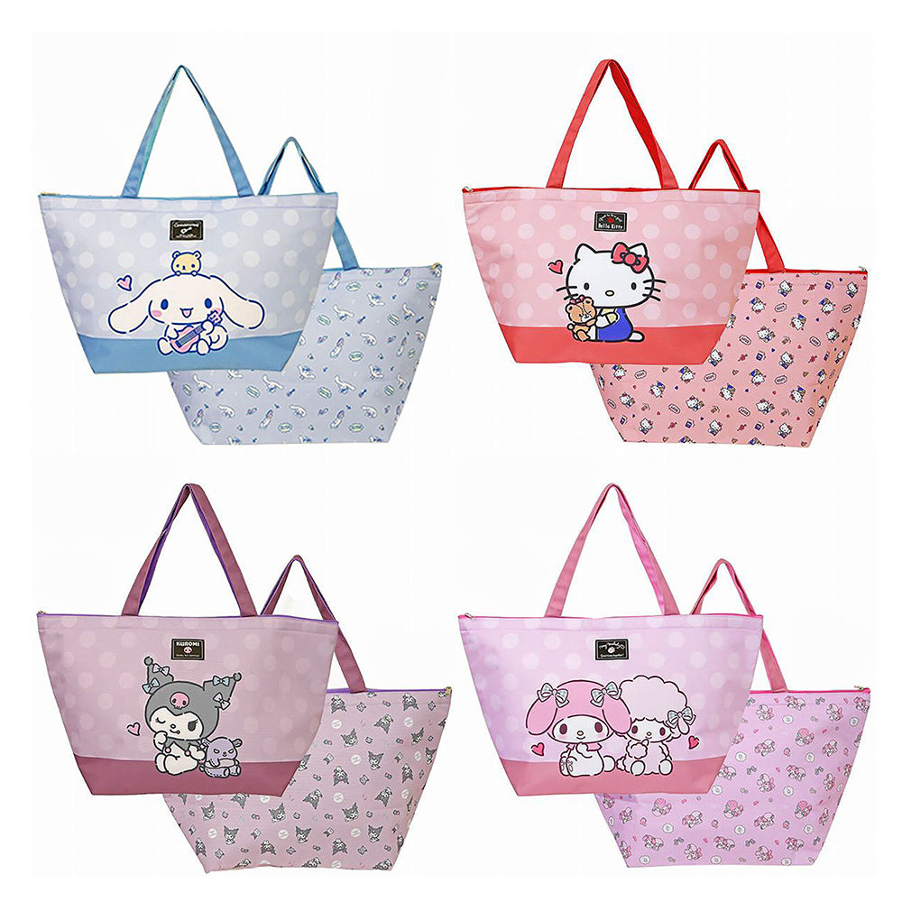 Sanrio co-branded large tote bag for cold and warm storage and large capacity for travel picnics