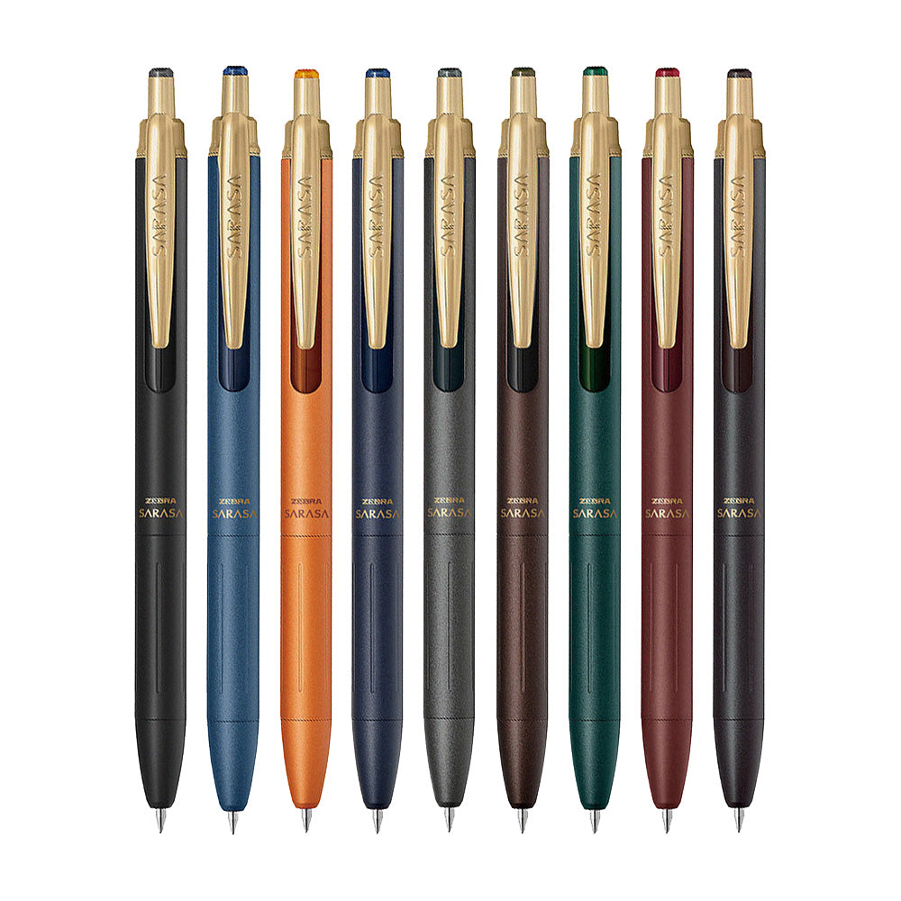 ZEBRA P-JJ56 SARASA GRAND 0.5mm Metal Pen Gel Pen Retro Color Metal Texture Pen Vintage Color - CHL-STORE 