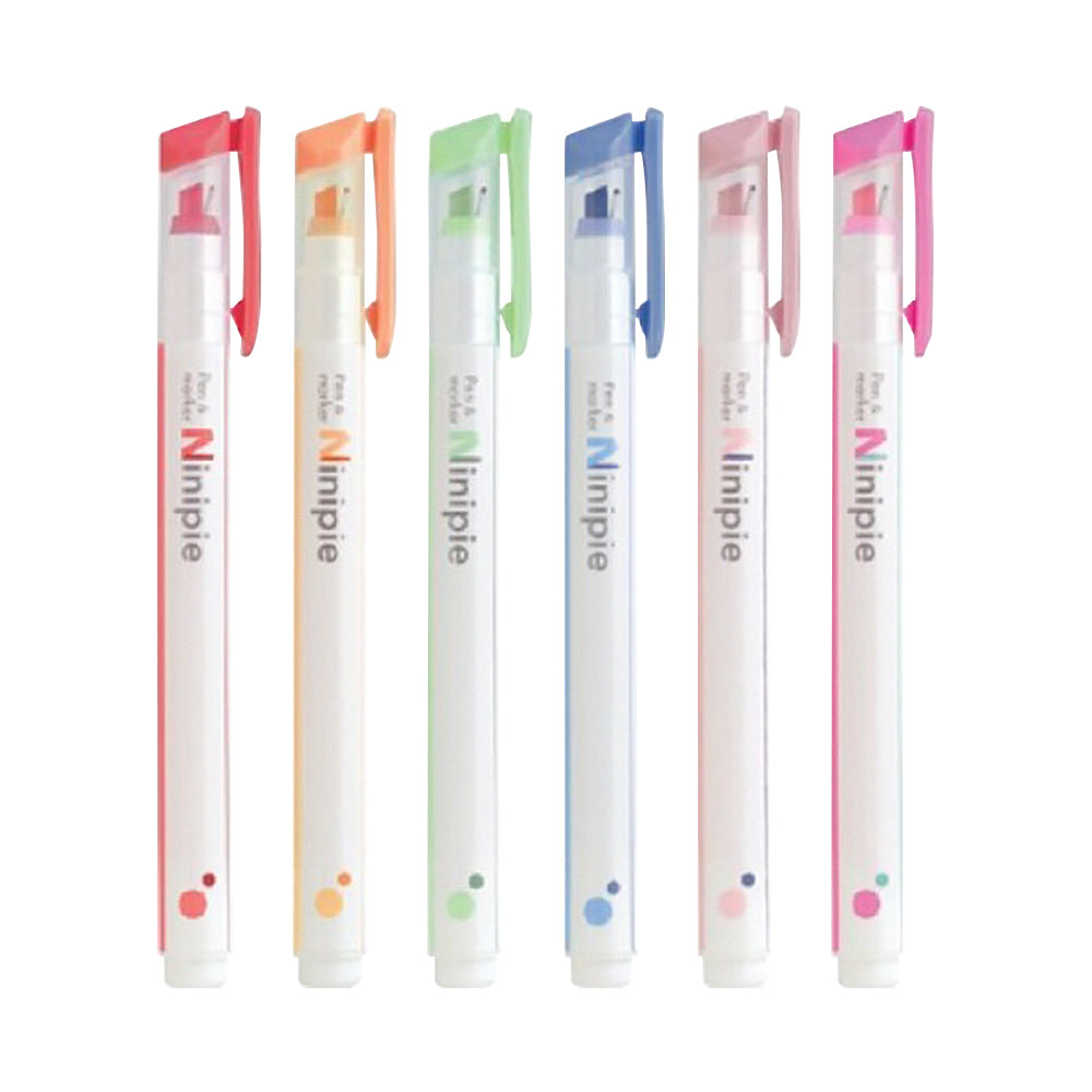 Sun-Star Ninipie Dual-Tip Pen: Japanese Highlighter & Stylus