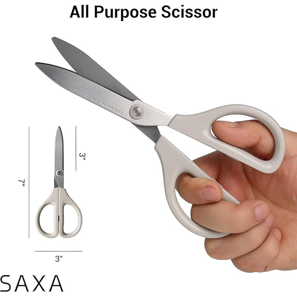 KOKUYO SAXA Scissors HSM-A100LS – Greige