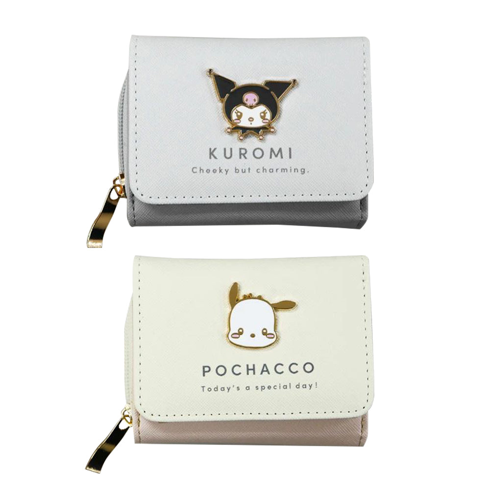 Sanrio Sumikko Gurashi short wallet coin round zipper short wallet exquisite metal pattern wallet cute wallet mini wallet