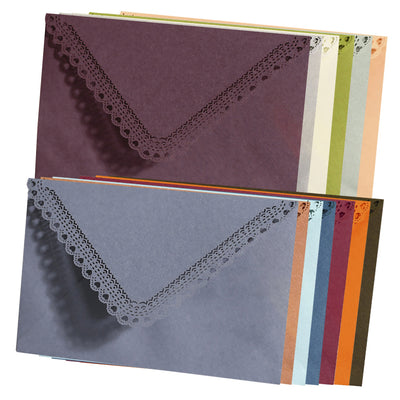 Colorful hollow triangle envelope, laser engraving lace, retro envelope, lace envelope, artistic creation, DIY decoration