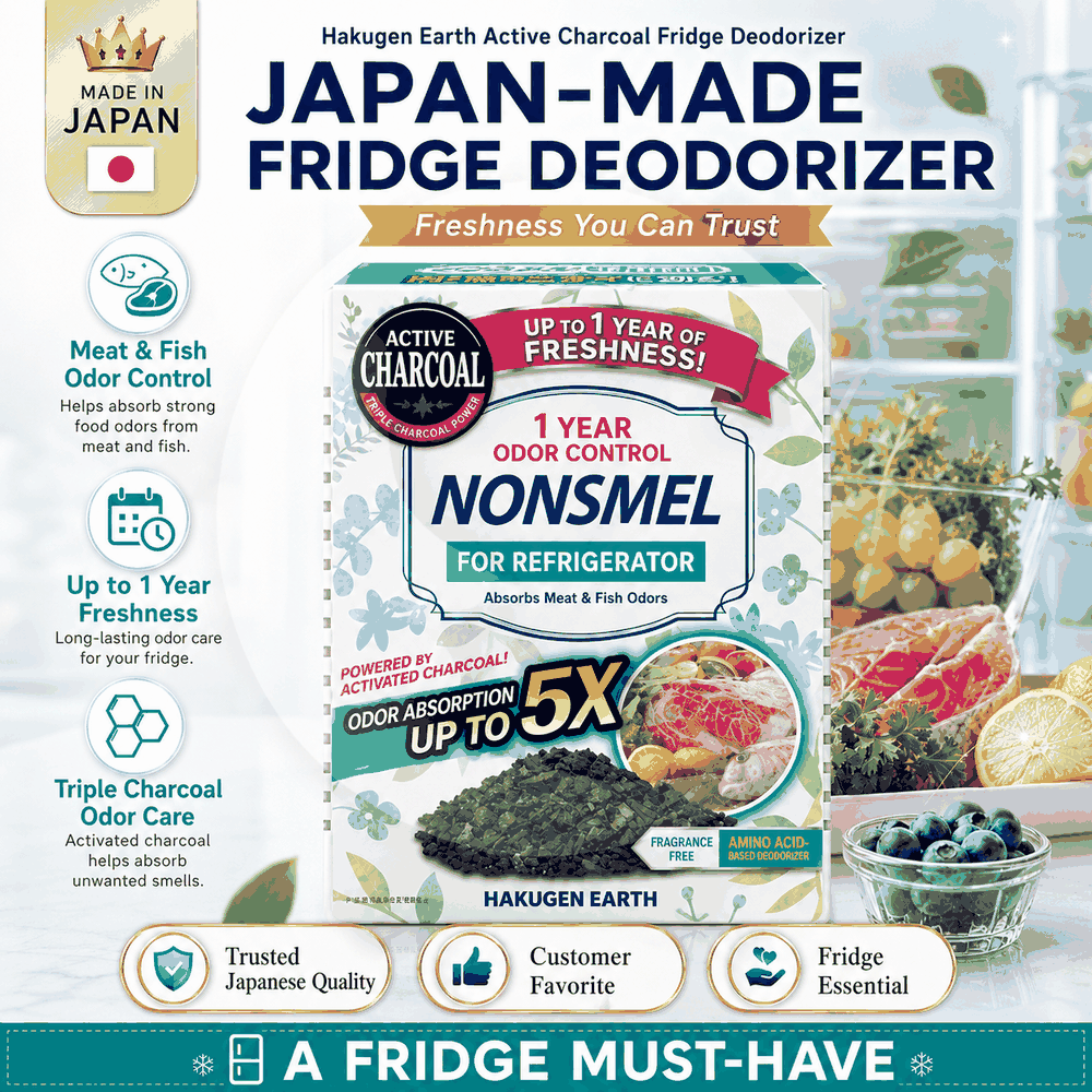 Hakugen Earth Japan-made odor-free refrigerator deodorizer deodorization activated carbon refrigeration odor elimination refrigerator deodorizer