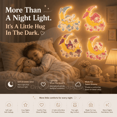Sanrio Sound Sensor Wall Lamp Sleep Night Light Hello Kitty My Melody Kuromi Cinnamoroll