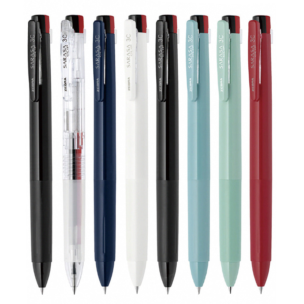 ZEBRA SARASA CLIP 3C 0.4 0.5 mm 3-color gel pen ballpoint pen Japanese textured stationery