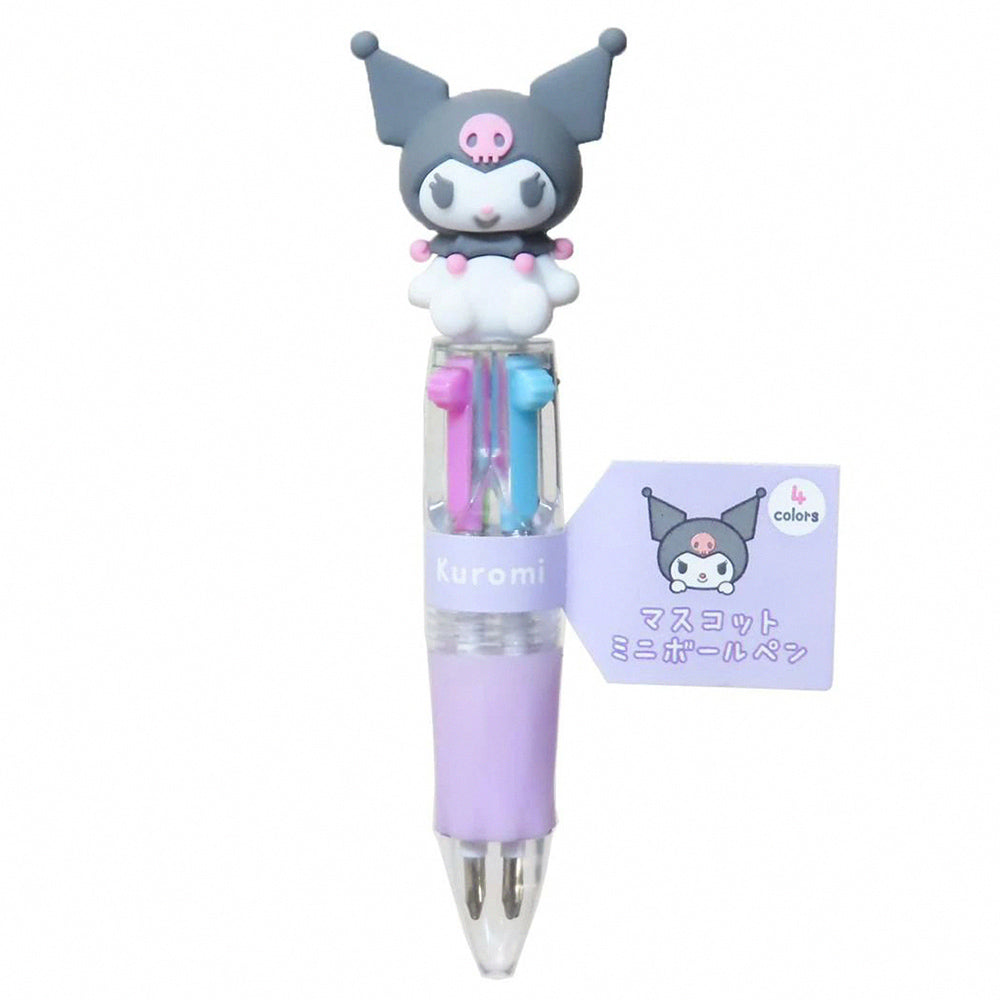 Sanrio 4-color mini ballpoint pen 0.5mm Super popular character small and cute Hello Kitty Kuromi Cinnamoroll Hangyodon