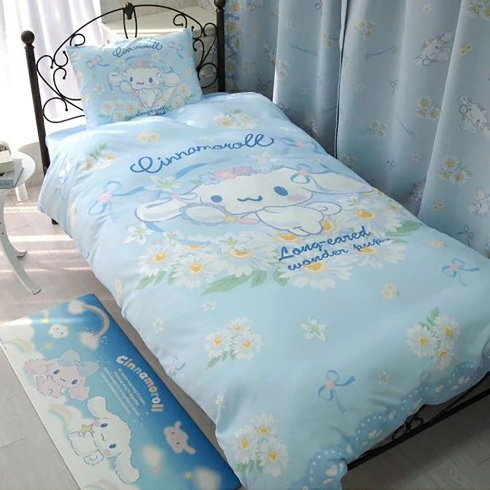 Sanrio Sanrio ruffled duvet cover 3-piece set Kuromi My Melody Cinnamoroll bed cover bed cover warm and cute room decoration bedroom