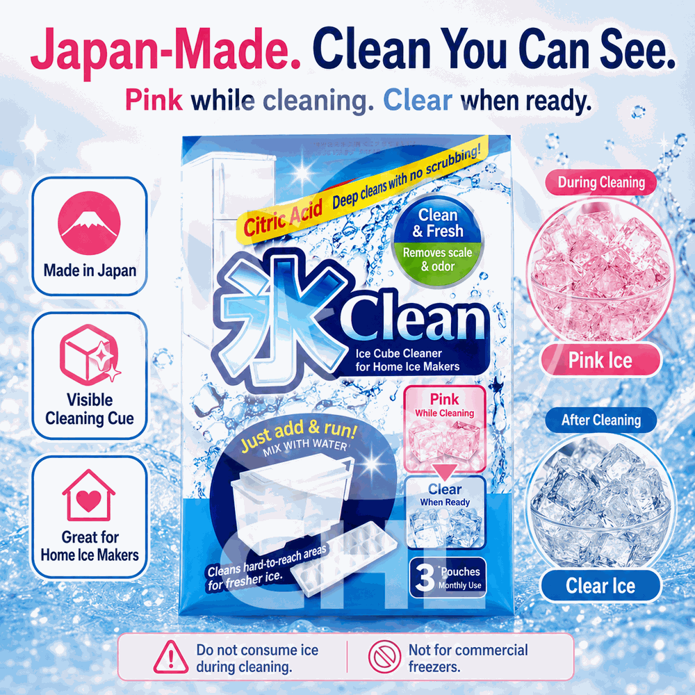 Ice Clean Automatic Ice Maker Cleaner 3 Times Made in Japan Citric Acid Cleaning Disinfectant Cleaner Cleaning Care Cleaning Supplies