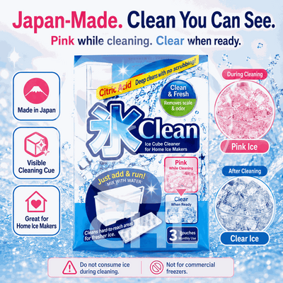 Ice Clean Automatic Ice Maker Cleaner 3 Times Made in Japan Citric Acid Cleaning Disinfectant Cleaner Cleaning Care Cleaning Supplies