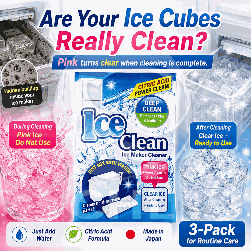 Ice Clean Automatic Ice Maker Cleaner 3 Times Made in Japan Citric Acid Cleaning Disinfectant Cleaner Cleaning Care Cleaning Supplies